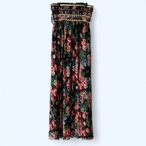 Floral Strapless Maxi Dress Size 10